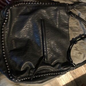 Elegant Black Studded Shoulder Bag